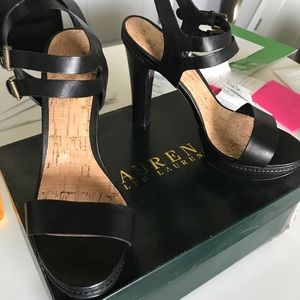 NEW Ralph Lauren black heels, size 10